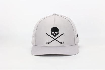 Skull and Crossbones Gray Golf Hat - Club Rehab