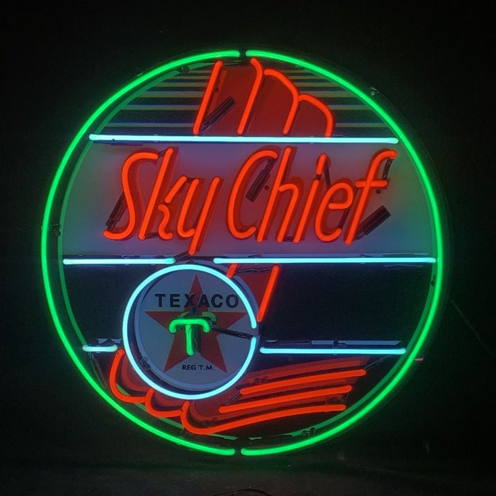 Sky Chief Texaco Gasoline Neon Signs Light - Club Rehab