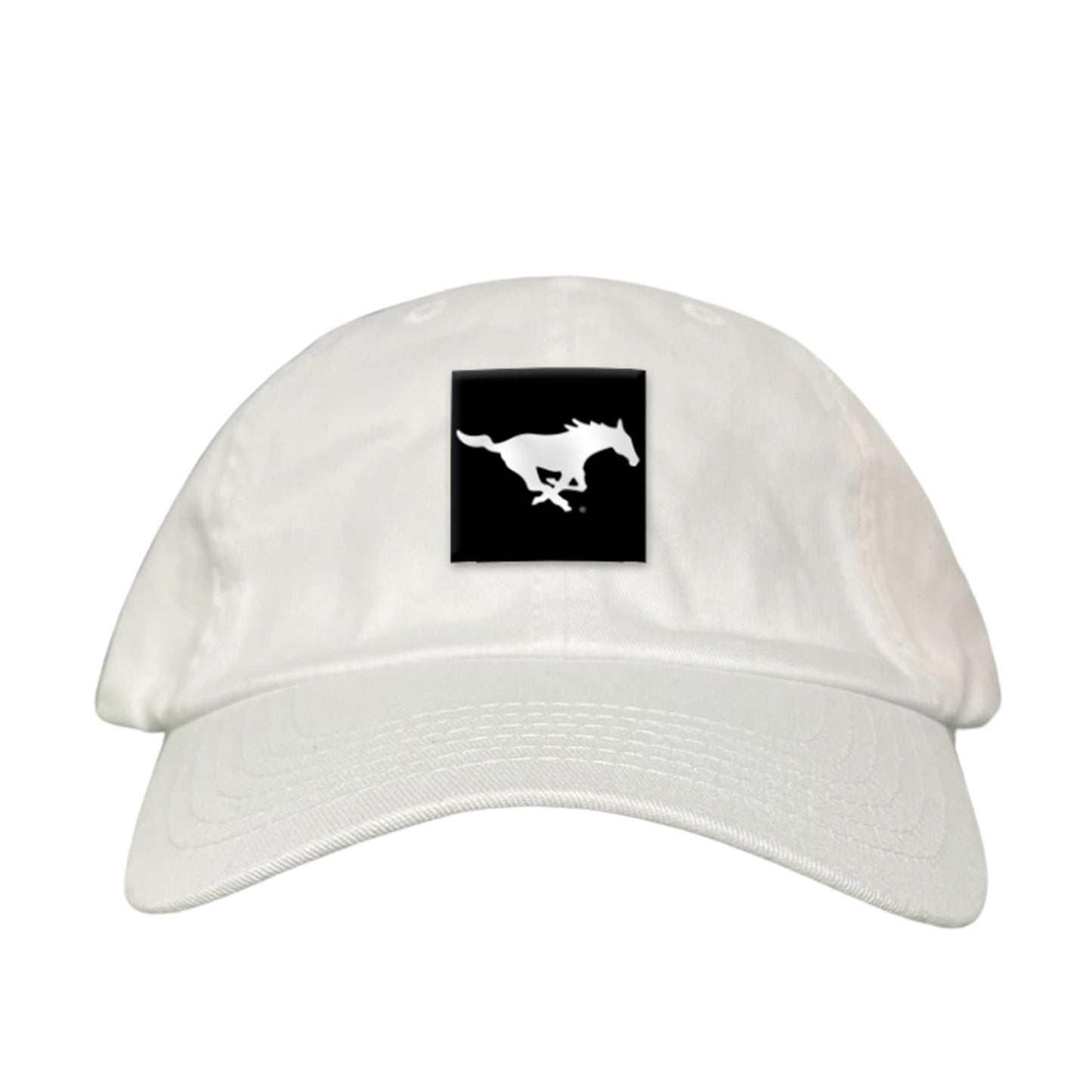 SMU Black Label Pony Logo Hats/ 194 / SMU017 / MM - White Dad Hat - Club Rehab