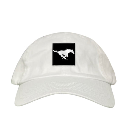 SMU Black Label Pony Logo Hats/ 194 / SMU017 / MM - White Dad Hat - Club Rehab