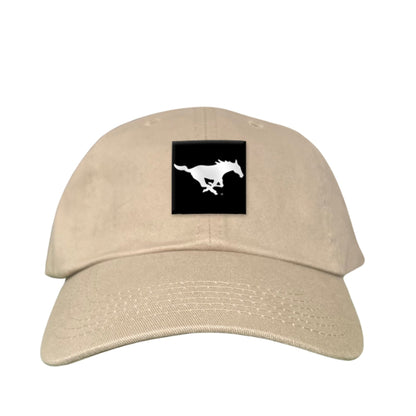 SMU Black Label Pony Logo Hats/ 194 / SMU017 / MM - Khaki Dad Hat - Club Rehab