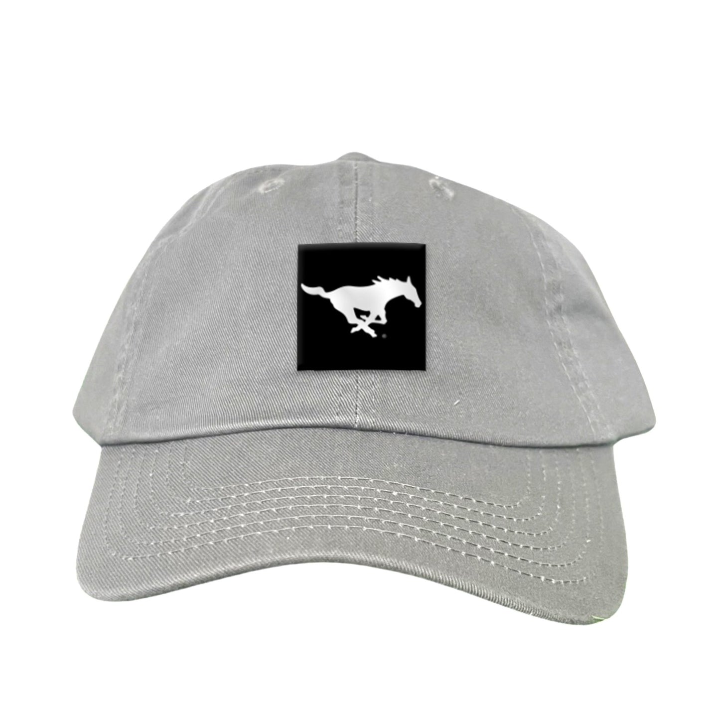 SMU Black Label Pony Logo Hats/ 194 / SMU017 / MM - Dad Hat Grey - Club Rehab