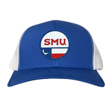 Royal / White Curved Mesh Snapback