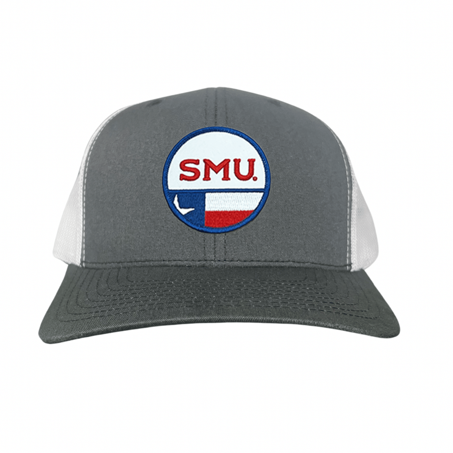 SMU Circle State / Hat / 255 / SMU035 / MM - Charcoal / White Curved Mesh Snapback - Club Rehab