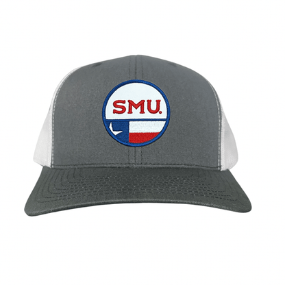 SMU Circle State / Hat / 255 / SMU035 / MM - Charcoal / White Curved Mesh Snapback - Club Rehab