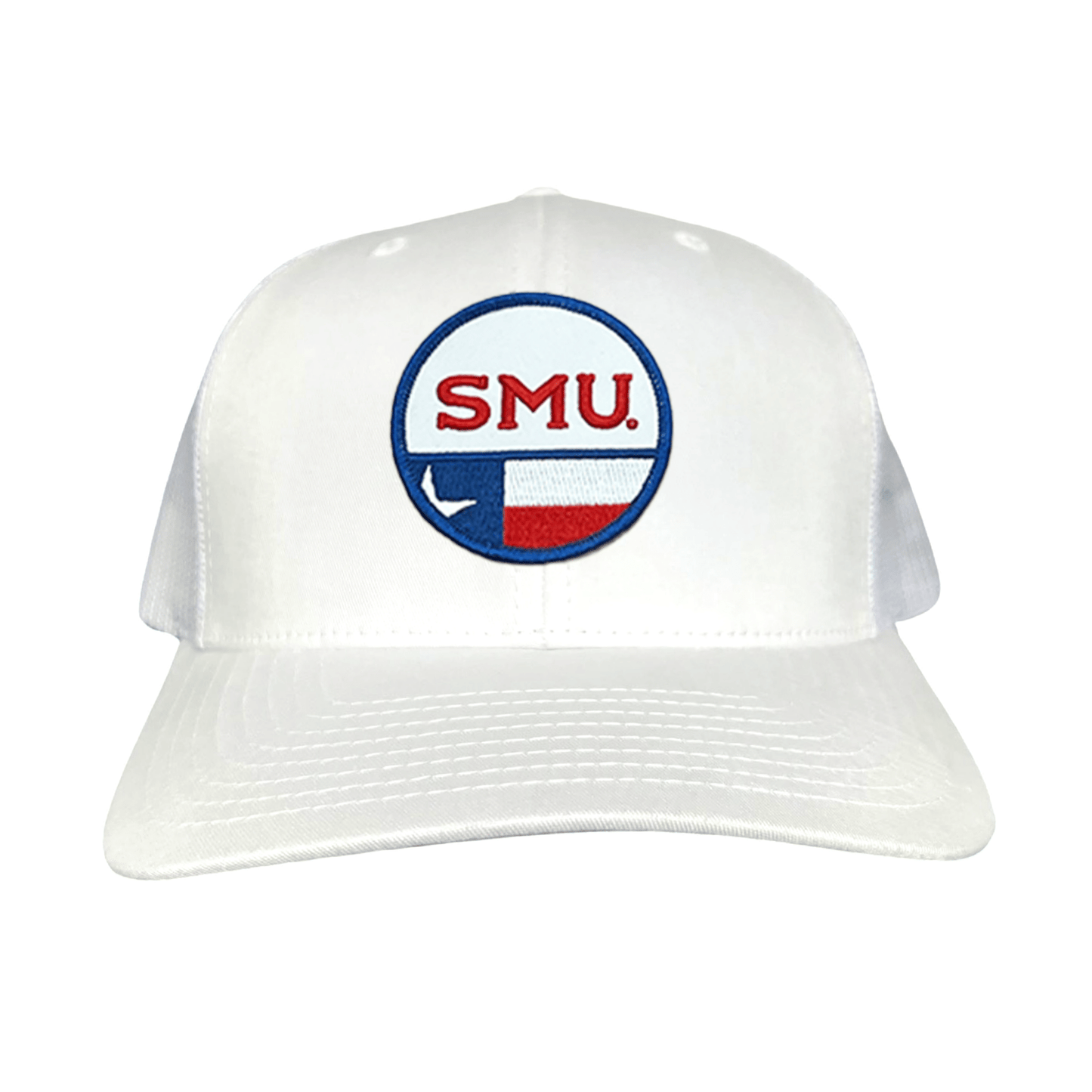 SMU Circle State / Hat / 255 / SMU035 / MM - White Curved Mesh Snapback - Club Rehab