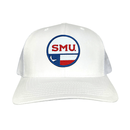 SMU Circle State / Hat / 255 / SMU035 / MM - White Curved Mesh Snapback - Club Rehab