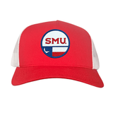 Red / White Curved Mesh Snapback