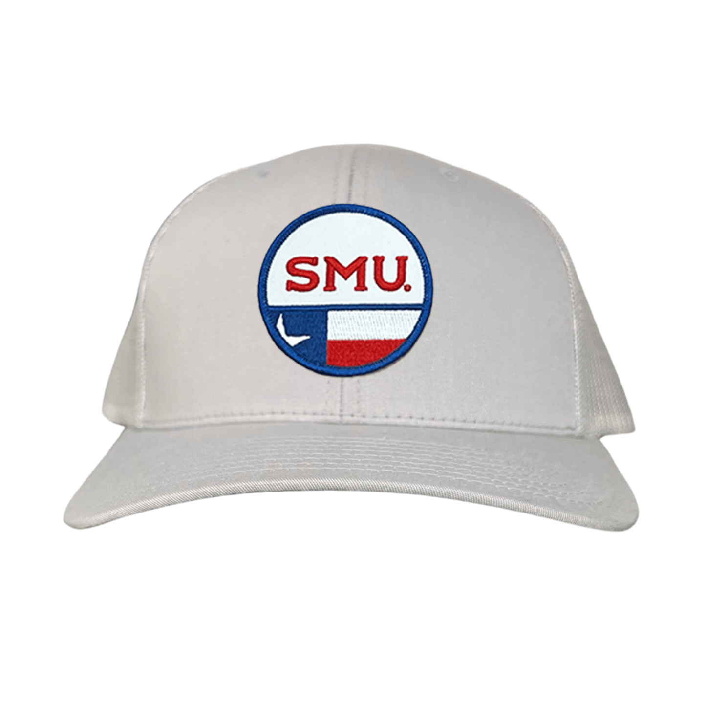 SMU Circle State / Hat / 255 / SMU035 / MM - Silver Curved Mesh Snapback - Club Rehab