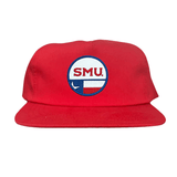Flat Bill Red Canvas Snapback