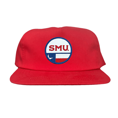 SMU Circle State / Hat / 255 / SMU035 / MM - Flat Bill Red Canvas Snapback - Club Rehab