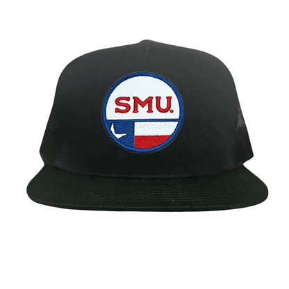 SMU Circle State / Hat / 255 / SMU035 / MM - Flat Bill Black Mesh Snapback - Club Rehab