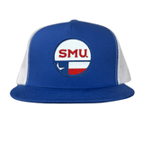 Flat Bill Royal / White Mesh Snapback