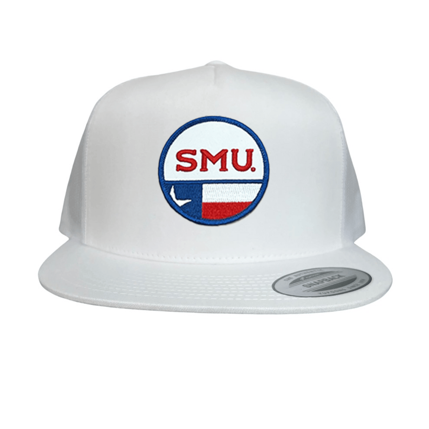 SMU Circle State / Hat / 255 / SMU035 / MM - Flat Bill White Mesh Snapback - Club Rehab