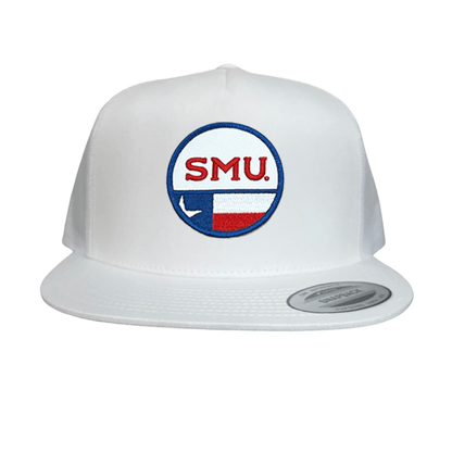 SMU Circle State / Hat / 255 / SMU035 / MM - Flat Bill White Mesh Snapback - Club Rehab