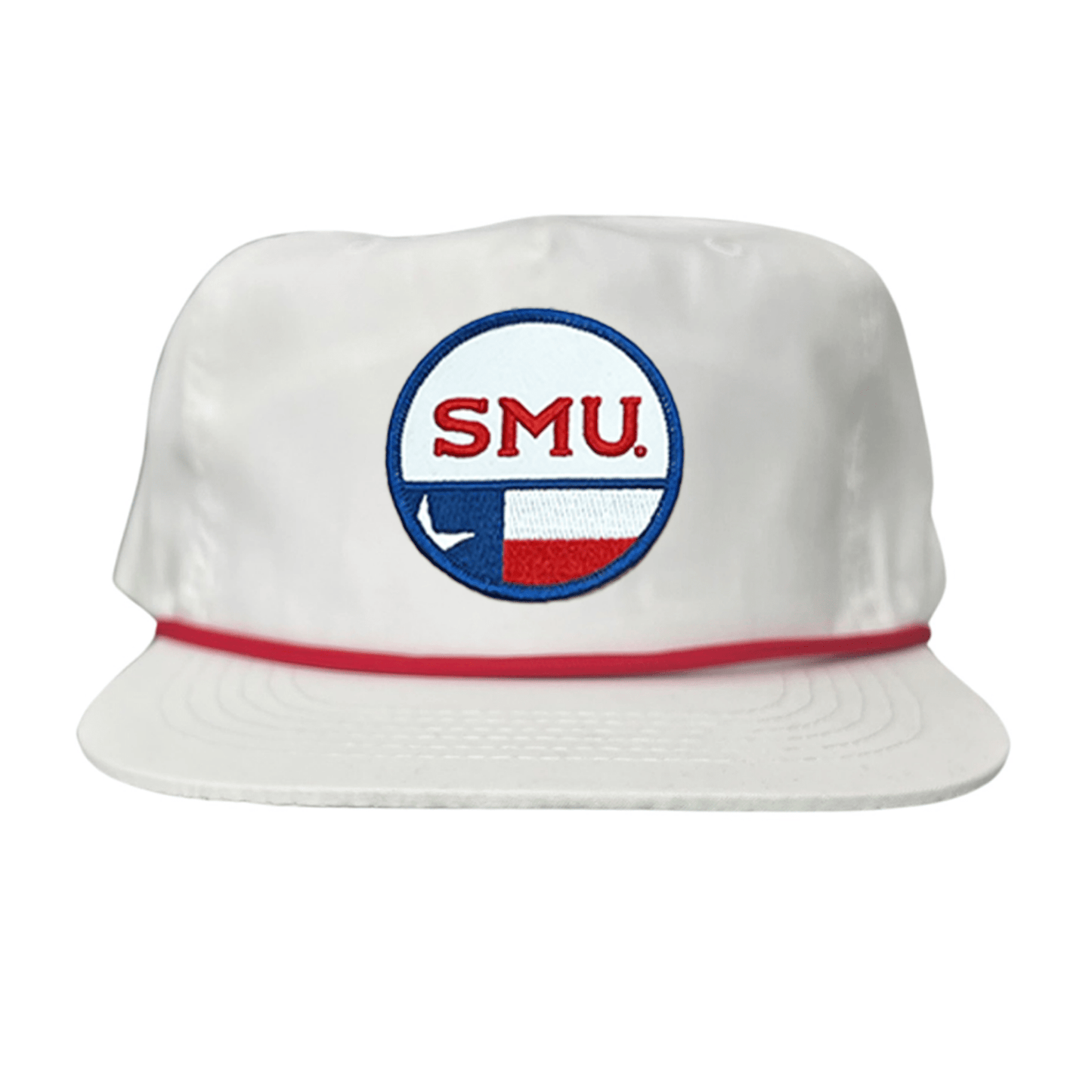 SMU Circle State / Hat / 255 / SMU035 / MM - Flat Bill White with Red Rope - Club Rehab