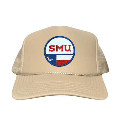 SMU Circle State / Hat / 255 / SMU035 / MM - Foam Khaki Mesh Snapback - Club Rehab