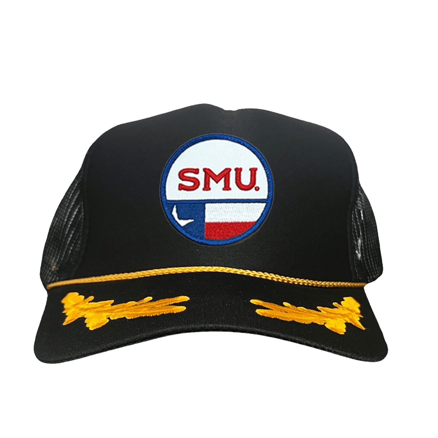 SMU Circle State / Hat / 255 / SMU035 / MM - Foam Black / Gold Mesh Snapback - Club Rehab