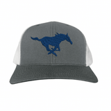 Charcoal / White Mesh Curved Bill Mesh Snapback
