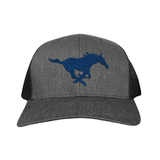 Dark Heather / Black Mesh Curved Bill Mesh Snapback