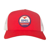 Red / White Curved Bill Trucker