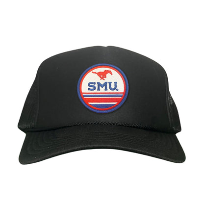 SMU Pony SMU Circle Patch Hats / 119 / SMU009 / MM - Dad Hat Black - Club Rehab