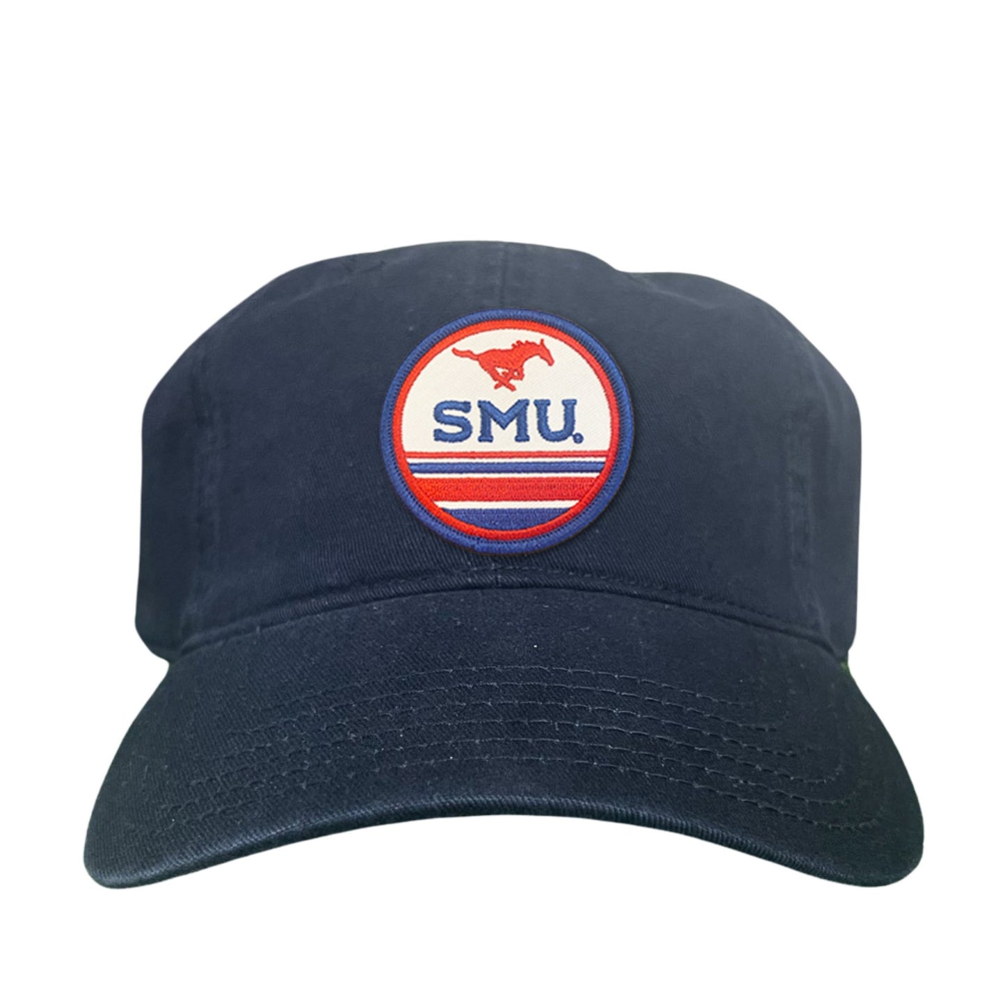SMU Pony SMU Circle Patch Hats / 119 / SMU009 / MM - Dad Hat Navy - Club Rehab