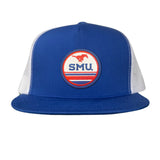 Flat Bill Royal / White Mesh Snapback