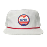 Flat Bill White With Red Rope