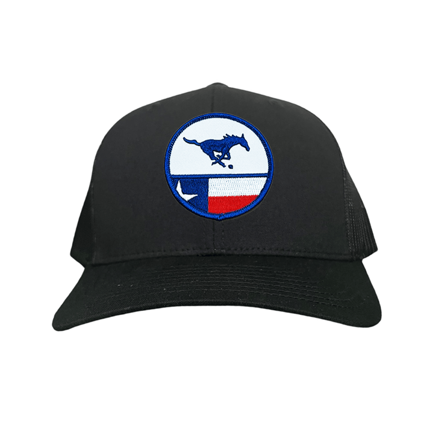 SMU Pony SMU Pony Flag Patch / Hats / 254 / SMU043 / MM - Black Curved Bill Mesh Snapback - Club Rehab