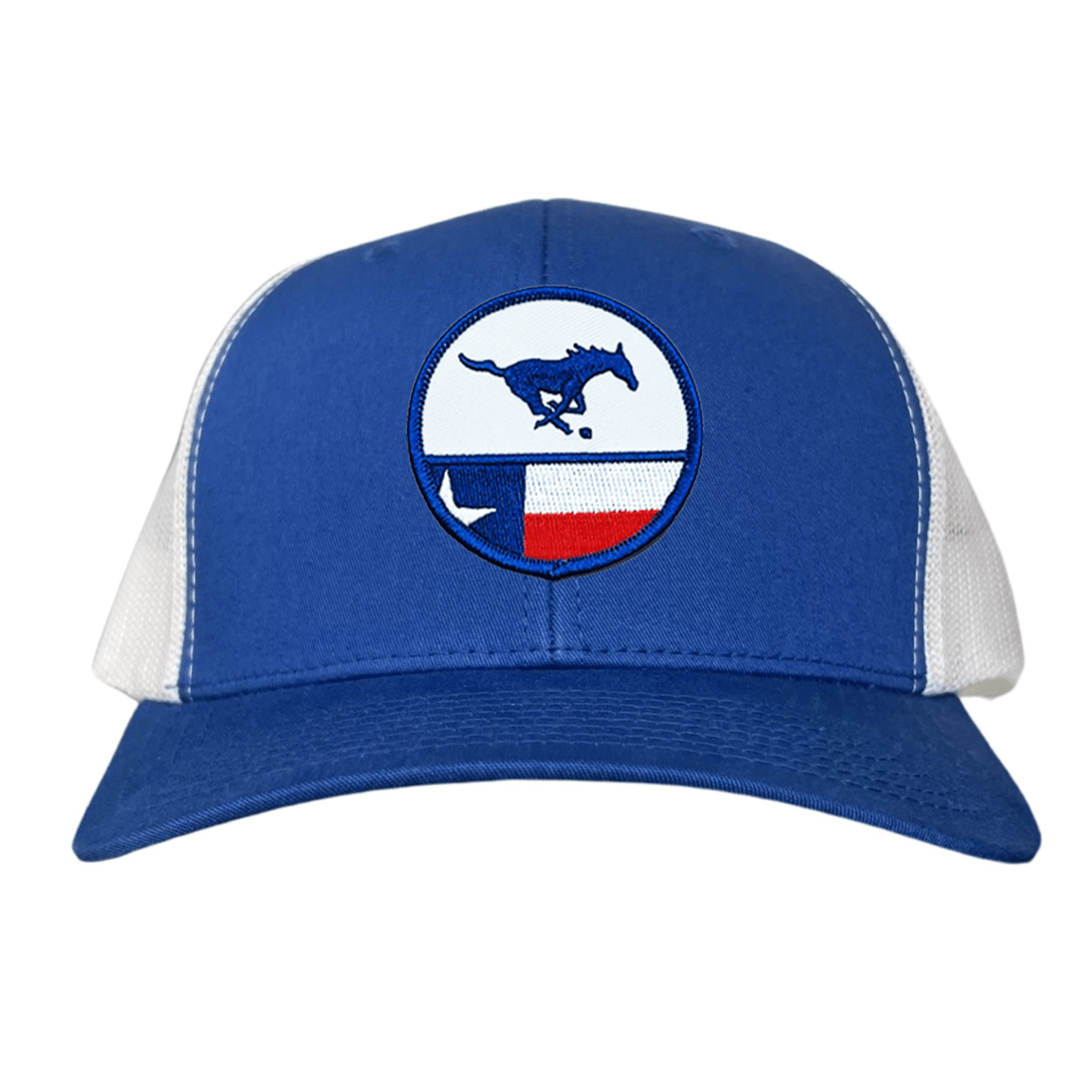 SMU Pony SMU Pony Flag Patch / Hats / 254 / SMU043 / MM - Royal / White Curved Bill Mesh Snapback - Club Rehab