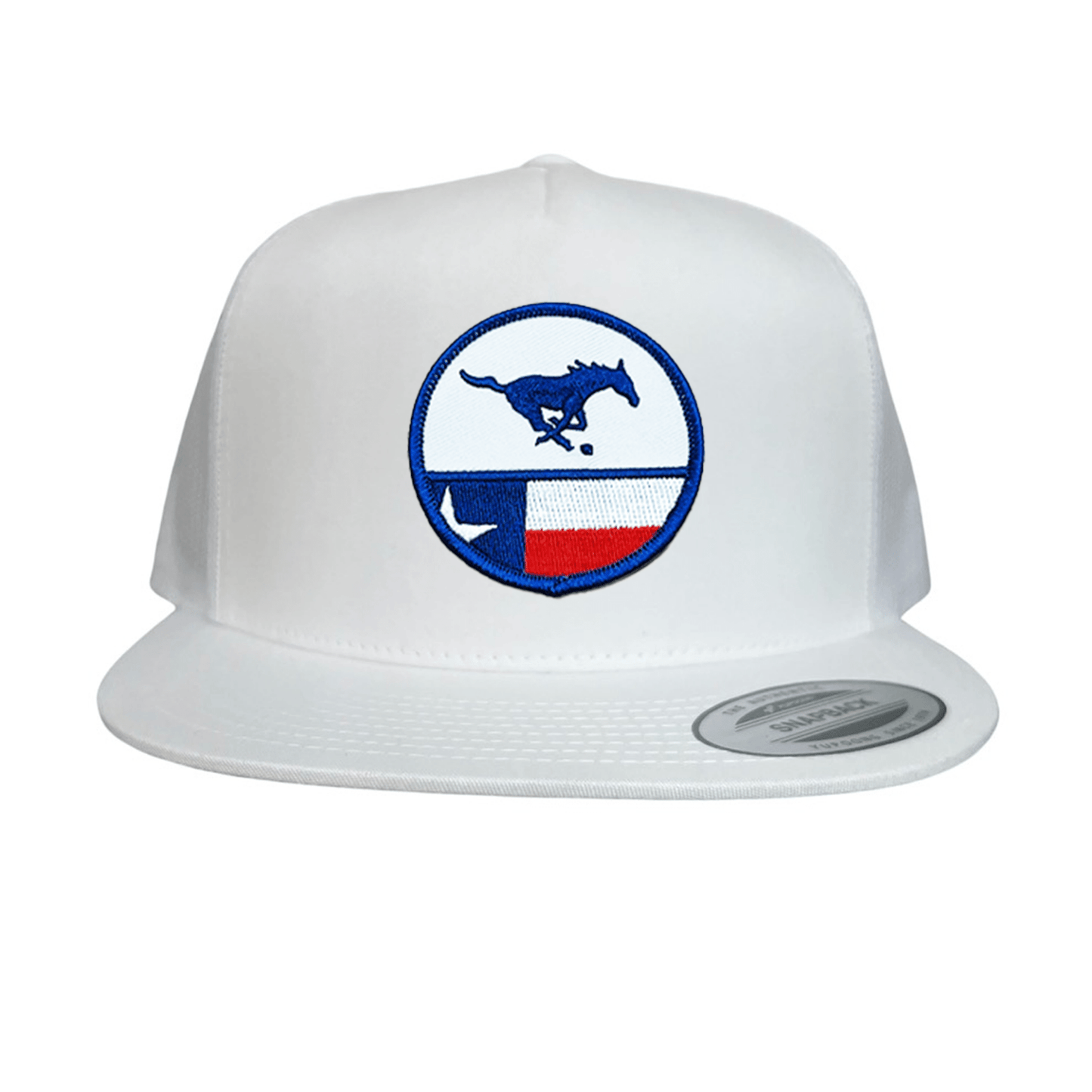 SMU Pony SMU Pony Flag Patch / Hats / 254 / SMU043 / MM - Flat Bill White Mesh Snapback - Club Rehab