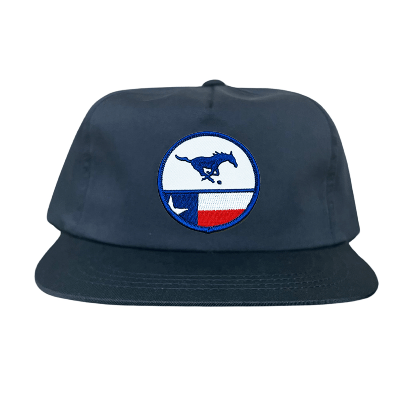 SMU Pony SMU Pony Flag Patch / Hats / 254 / SMU043 / MM - Flat Bill Navy Canvas Snapback - Club Rehab