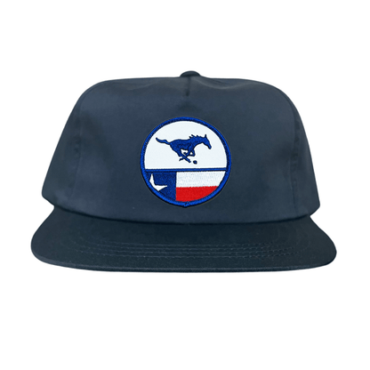 SMU Pony SMU Pony Flag Patch / Hats / 254 / SMU043 / MM - Flat Bill Navy Canvas Snapback - Club Rehab