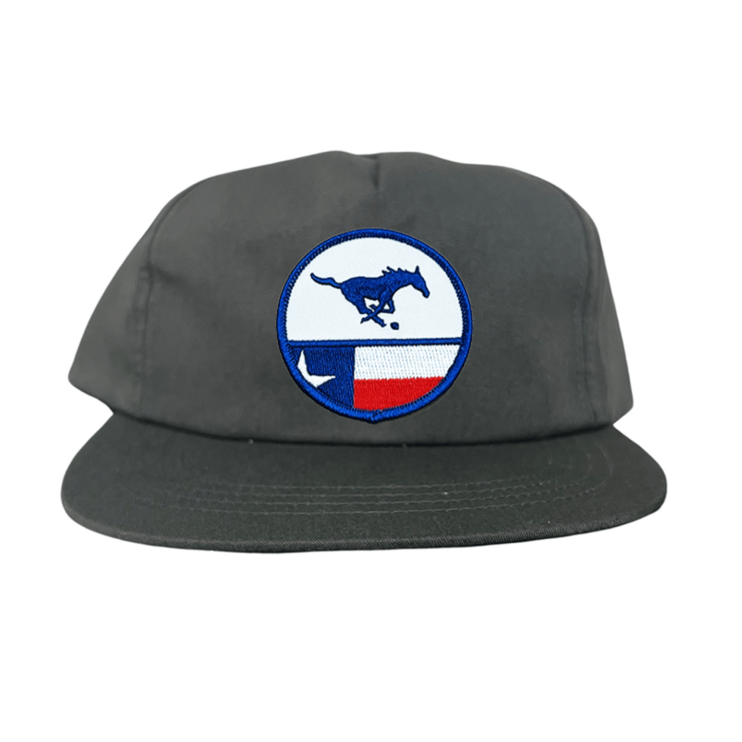 SMU Pony SMU Pony Flag Patch / Hats / 254 / SMU043 / MM - Flat Bill Charcoal Canvas Snapback - Club Rehab