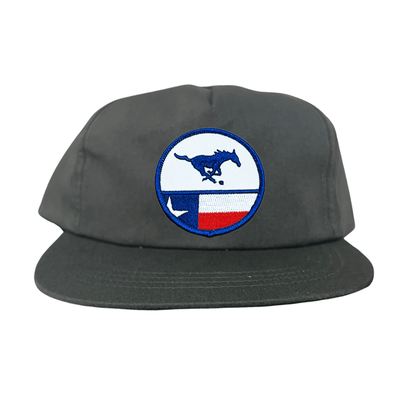 SMU Pony SMU Pony Flag Patch / Hats / 254 / SMU043 / MM - Flat Bill Charcoal Canvas Snapback - Club Rehab