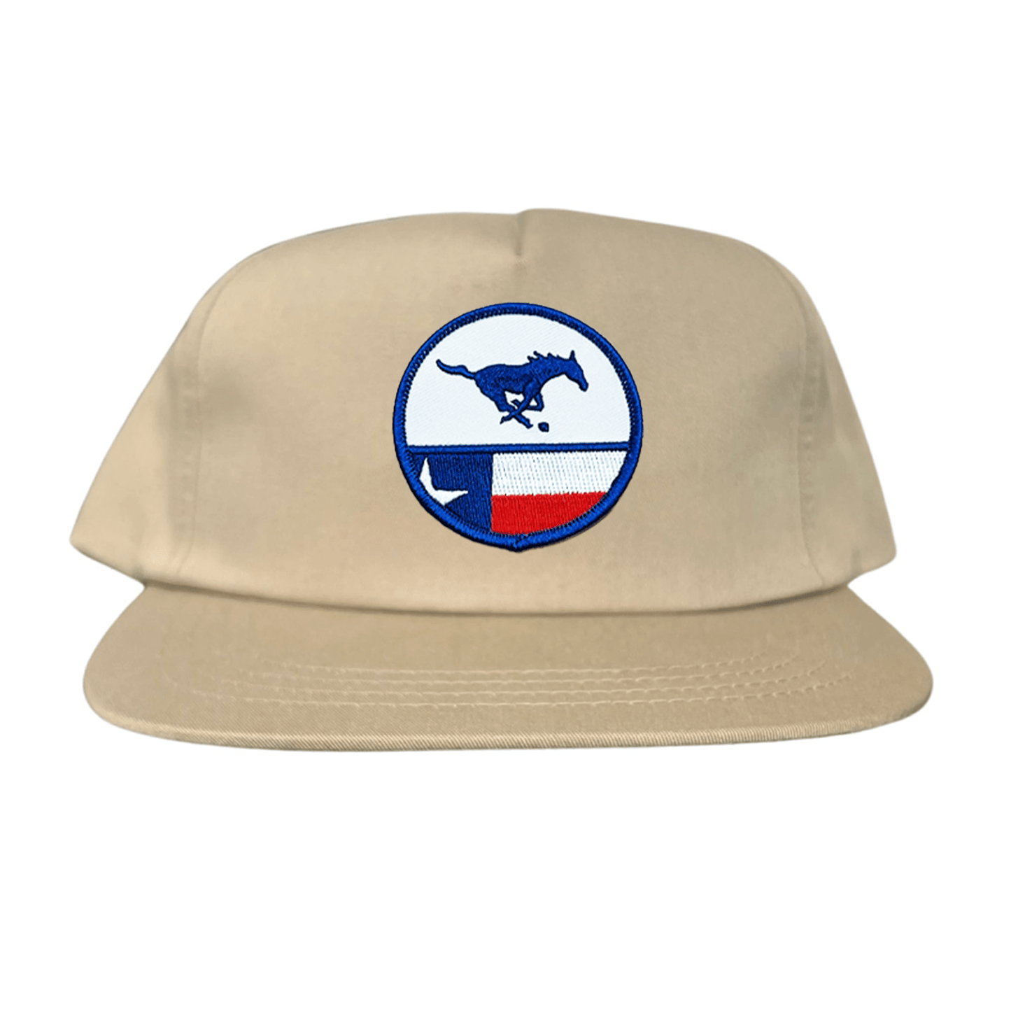 SMU Pony SMU Pony Flag Patch / Hats / 254 / SMU043 / MM - Flat Bill Khaki Canvas Snapback - Club Rehab