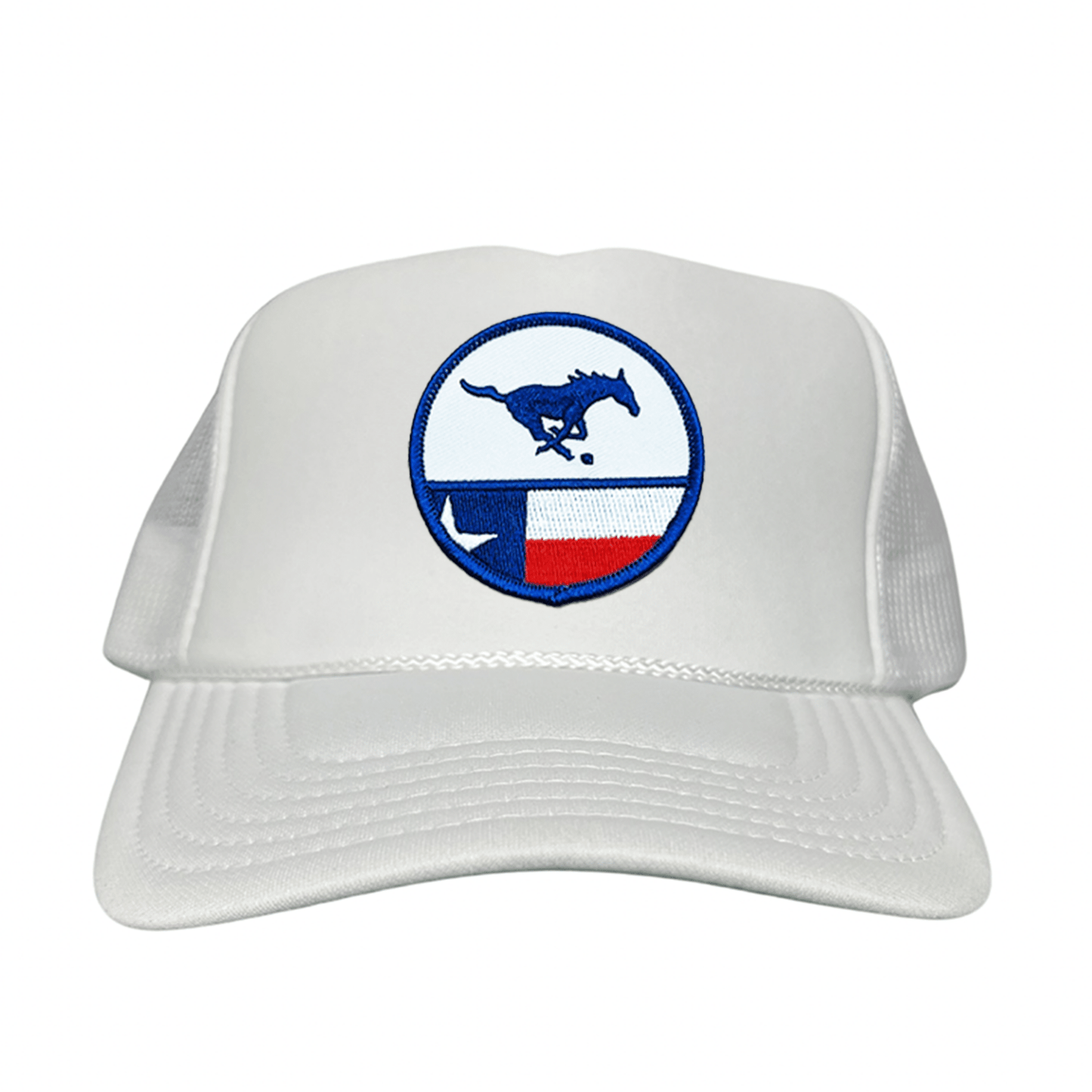 SMU Pony SMU Pony Flag Patch / Hats / 254 / SMU043 / MM - White Foam Curved Mesh - Club Rehab