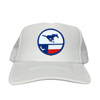 SMU Pony SMU Pony Flag Patch / Hats / 254 / SMU043 / MM - White Foam Curved Mesh - Club Rehab