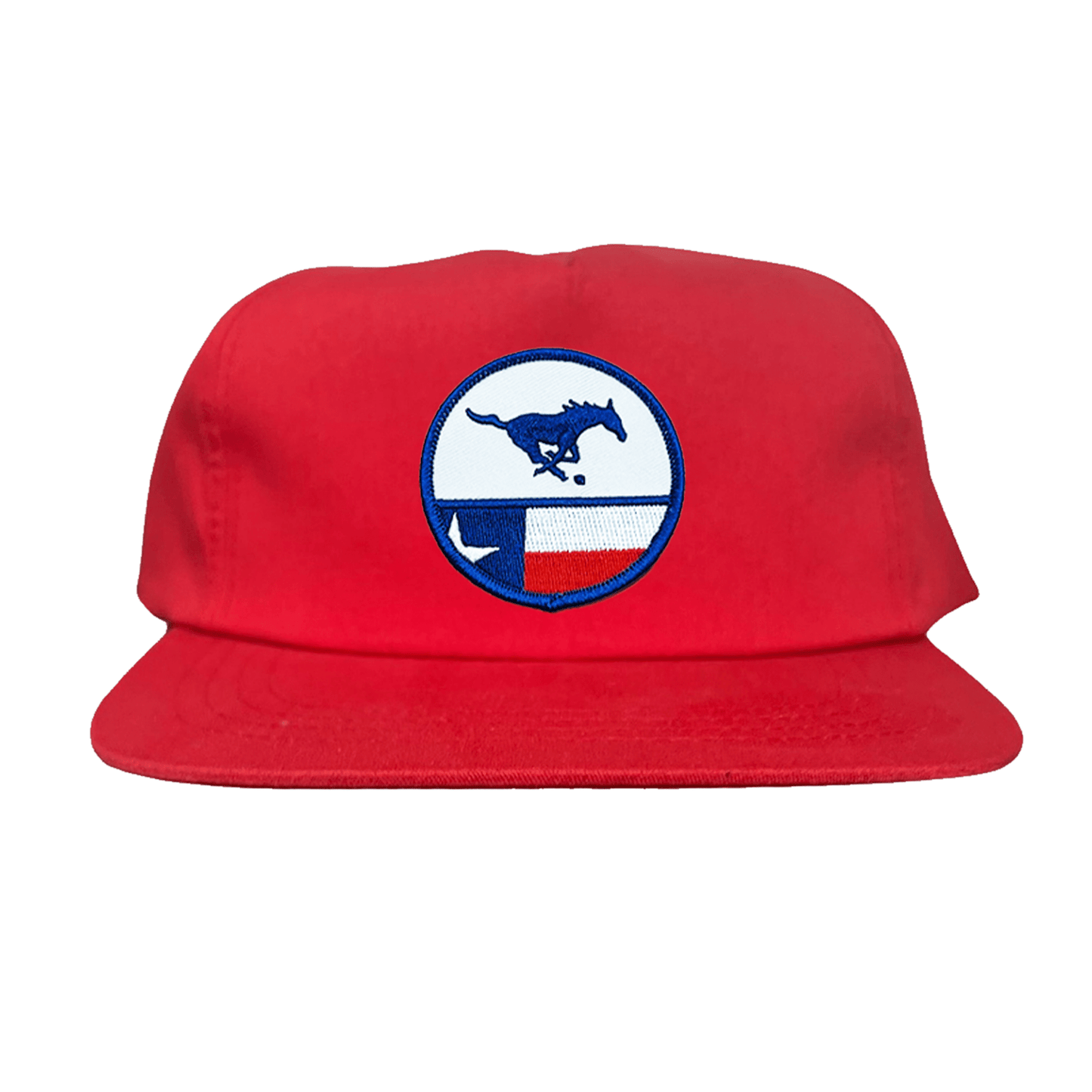 SMU Pony SMU Pony Flag Patch / Hats / 254 / SMU043 / MM - Flat Bill Red 5 Panel Canvas - Club Rehab