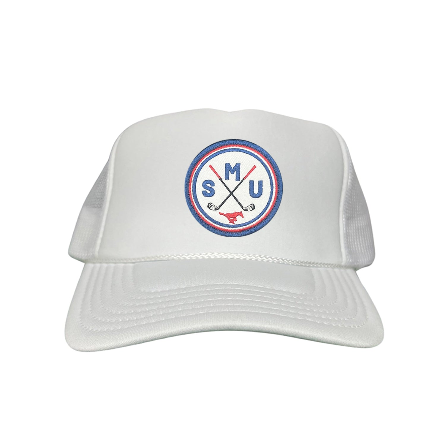 SMU / SMU Golf Circle Patch / Hat / 175 / SMU016 / MM - White Foam Snapback - Club Rehab