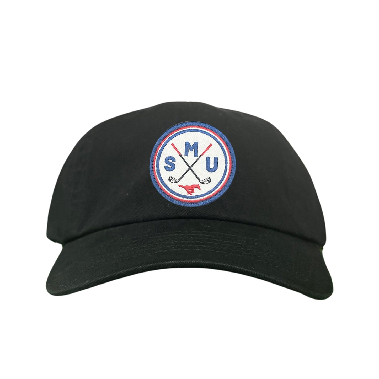 SMU / SMU Golf Circle Patch / Hat / 175 / SMU016 / MM - Black Dad Hat - Club Rehab