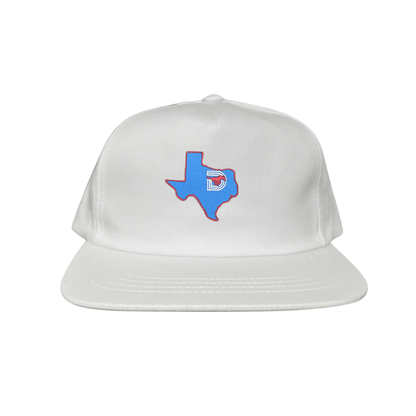 SMU State of Texas Pony / Hats / 004 / SMU017 / MM - Flat Bill White 5 Panel Canvas - Club Rehab