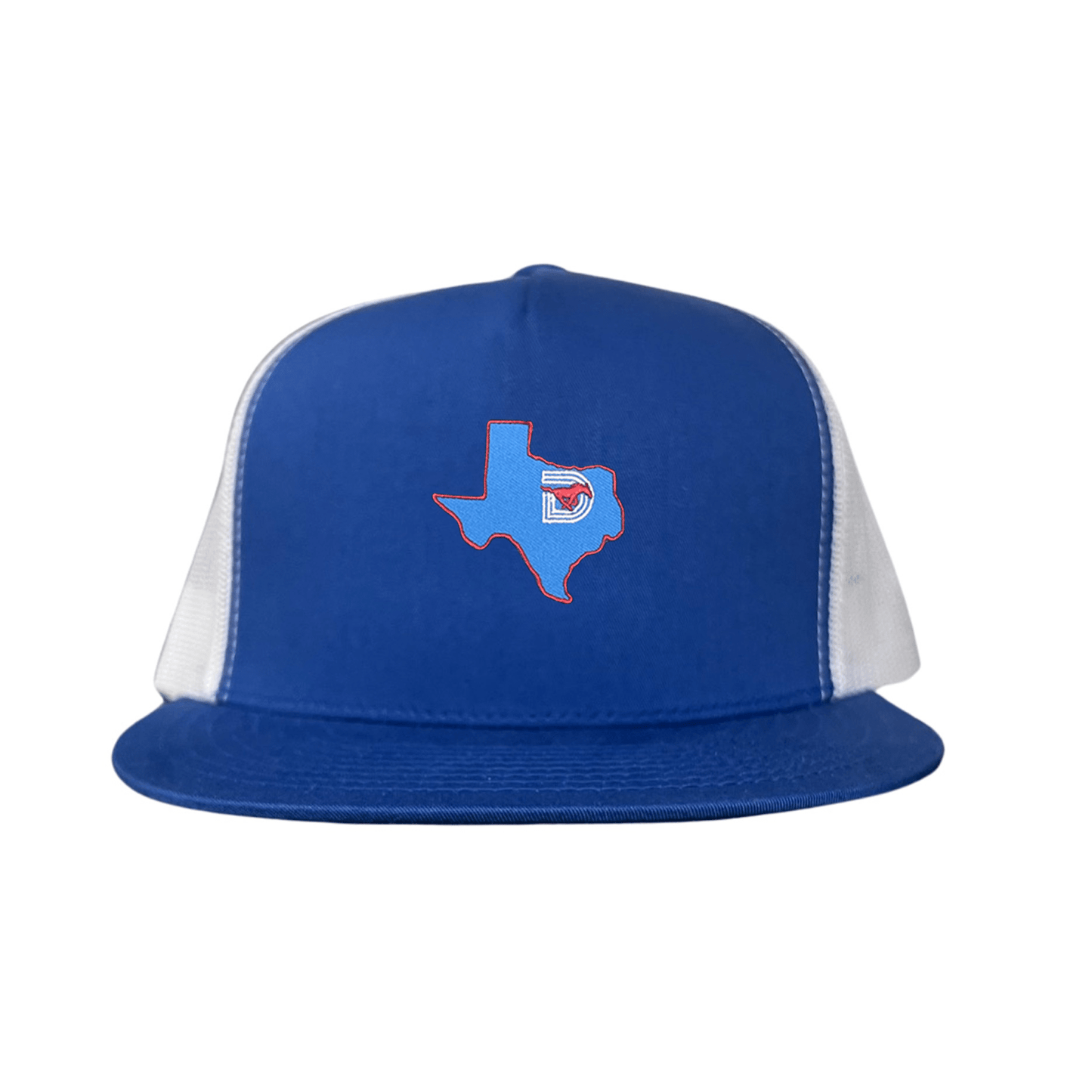 SMU State of Texas Pony / Hats / 004 / SMU017 / MM - Royal / White Curved Bill Mesh Snapback - Club Rehab