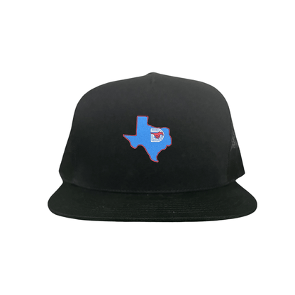SMU State of Texas Pony / Hats / 004 / SMU017 / MM - Black Curved Bill Mesh Snapback - Club Rehab