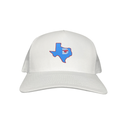 SMU State of Texas Pony / Hats / 004 / SMU017 / MM - White Curved Bill Mesh Snapback - Club Rehab