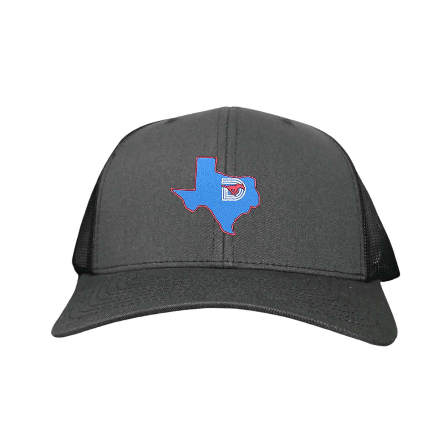 SMU State of Texas Pony / Hats / 004 / SMU017 / MM - Charcoal Curved Bill Mesh Snapback - Club Rehab