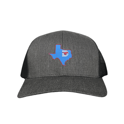 SMU State of Texas Pony / Hats / 004 / SMU017 / MM - Charcoal Curved Bill Mesh Snapback - Club Rehab