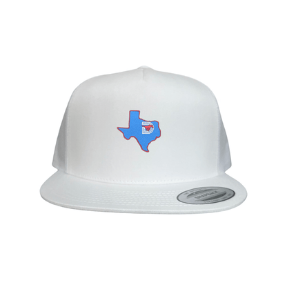 SMU State of Texas Pony / Hats / 004 / SMU017 / MM - White Flat Bill Mesh Trucker - Club Rehab