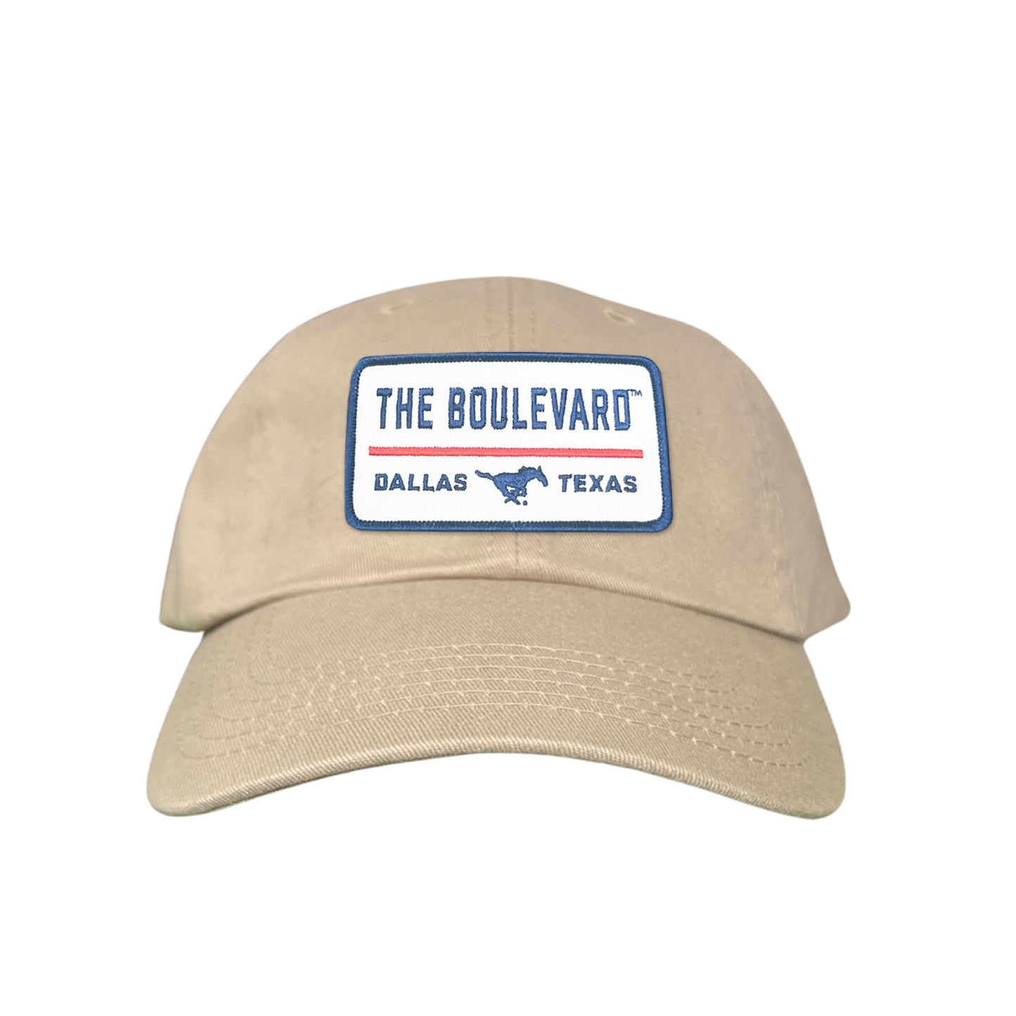SMU / The Boulevard Rectangle Patch / Mesh Snap Back / 127 / SMU004 - Dad Hat Khaki - Club Rehab